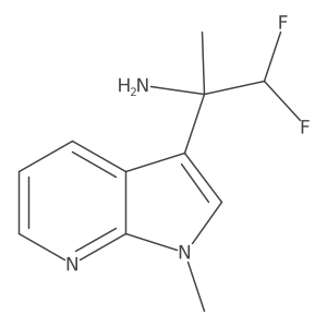 1,1-difluoro-2-{1-methyl-1H-pyrrolo[2,3-b]pyridin-3-yl}propan-2-amine Structure