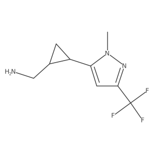 {2-[1-methyl-3-(trifluoromethyl)-1H-pyrazol-5-yl]cyclopropyl}methanamine结构式