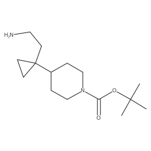 Tert-butyl 4-[1-(2-aminoethyl)cyclopropyl]piperidine-1-carboxylate结构式