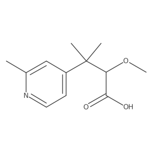 2-Methoxy-3-methyl-3-(2-methylpyridin-4-yl)butanoic acid Structure