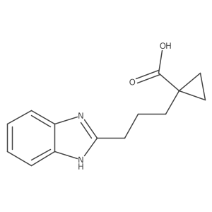1-[3-(1H-1,3-benzodiazol-2-yl)propyl]cyclopropane-1-carboxylic acid结构式