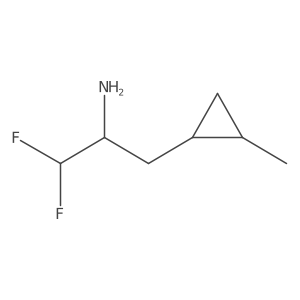 1,1-Difluoro-3-(2-methylcyclopropyl)propan-2-amine Structure