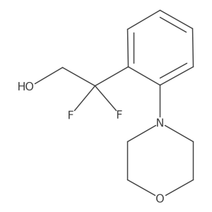 2,2-Difluoro-2-[2-(morpholin-4-yl)phenyl]ethan-1-ol结构式