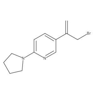 5-(3-Bromoprop-1-en-2-yl)-2-(pyrrolidin-1-yl)pyridine Structure