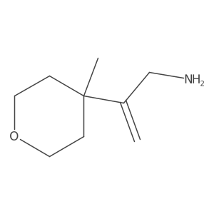 2-(4-Methyloxan-4-yl)prop-2-en-1-amine结构式
