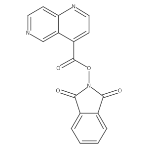 1,3-dioxo-2,3-dihydro-1H-isoindol-2-yl 1,6-naphthyridine-4-carboxylate结构式