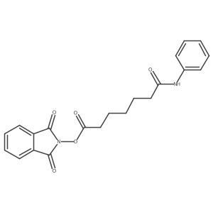 1,3-dioxo-2,3-dihydro-1H-isoindol-2-yl 6-(phenylcarbamoyl)hexanoate结构式
