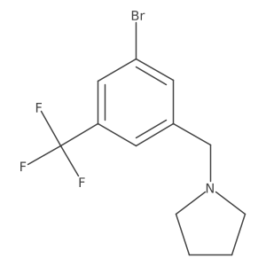 1-(3-Bromo-5-trifluoromethylbenzyl)-pyrrolidine Structure