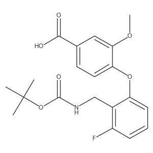 4-(2-{[(tert-Butoxycarbonyl)amino]methyl}-3-fluorophenoxy)-3-methoxybenzoic acid Structure