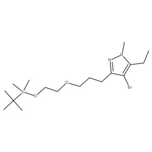 4-Bromo-3-[3-[2-[[(1,1-dimethylethyl)dimethylsilyl]oxy]ethoxy]propyl]-5-ethyl-1-methyl-1H-pyrazole Structure