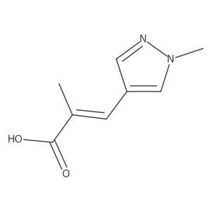(2E)-2-methyl-3-(1-methyl-1H-pyrazol-4-yl)prop-2-enoic acid Structure