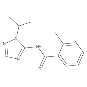 2-Fluoro-N-(2-propan-2-yl-1,2,4-triazol-3-yl)pyridine-3-carboxamide结构式