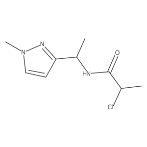 2-Chloro-N-[1-(1-methylpyrazol-3-yl)ethyl]propanamide结构式