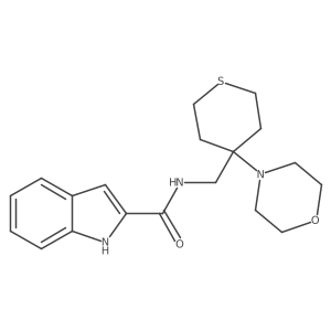 N-{[4-(morpholin-4-yl)thian-4-yl]methyl}-1H-indole-2-carboxamide Structure