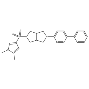 3-{5-[(1,2-dimethyl-1H-imidazol-4-yl)sulfonyl]-octahydropyrrolo[3,4-c]pyrrol-2-yl}-6-phenylpyridazine Structure
