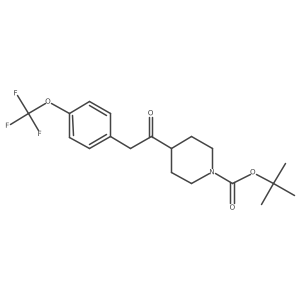 Tert-butyl 4-{2-[4-(trifluoromethoxy)phenyl]acetyl}piperidine-1-carboxylate结构式