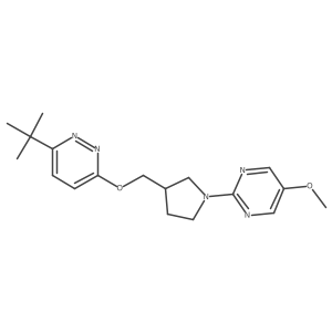 2-(3-{[(6-Tert-butylpyridazin-3-yl)oxy]methyl}pyrrolidin-1-yl)-5-methoxypyrimidine结构式