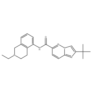 2-tert-butyl-N-(2-ethyl-1,2,3,4-tetrahydroisoquinolin-5-yl)imidazo[1,2-b]pyridazine-6-carboxamide结构式