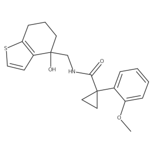 N-[(4-hydroxy-4,5,6,7-tetrahydro-1-benzothiophen-4-yl)methyl]-1-(2-methoxyphenyl)cyclopropane-1-carboxamide结构式
