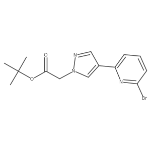 tert-Butyl 2-(4-(6-bromopyridin-2-yl)-1H-pyrazol-1-yl)acetate结构式