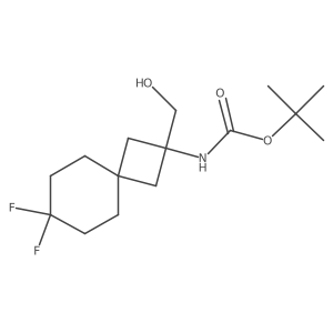 Tert-butyl N-[7,7-difluoro-2-(hydroxymethyl)spiro[3.5]nonan-2-yl]carbamate结构式