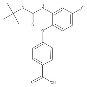 4-(2-{[(Tert-butoxy)carbonyl]amino}-4-chlorophenoxy)benzoic acid结构式