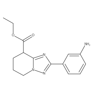 ethyl 2-(3-aminophenyl)-5H,6H,7H,8H-[1,2,4]triazolo[1,5-a]pyridine-8-carboxylate结构式