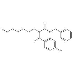 benzyl N-[1-(4-bromophenyl)ethyl]-N-heptylcarbamate结构式