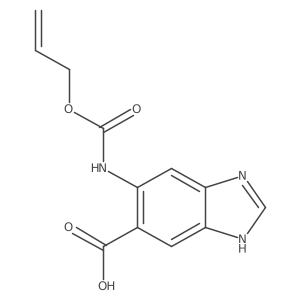 6-{[(prop-2-en-1-yloxy)carbonyl]amino}-1H-1,3-benzodiazole-5-carboxylic acid结构式