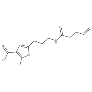 2-Methyl-5-(3-{[(prop-2-en-1-yloxy)carbonyl]amino}propyl)furan-3-carboxylic acid Structure
