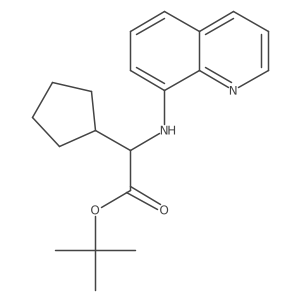 tert-Butyl (R)-2-cyclopentyl-2-(quinolin-8-ylamino)acetate结构式