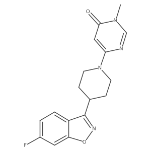 6-[4-(6-Fluoro-1,2-benzoxazol-3-yl)piperidin-1-yl]-3-methyl-3,4-dihydropyrimidin-4-one Structure