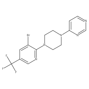 4-{4-[3-Bromo-5-(trifluoromethyl)pyridin-2-yl]piperazin-1-yl}pyrimidine结构式