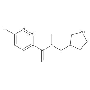 6-chloro-N-methyl-N-[(pyrrolidin-3-yl)methyl]pyridazine-3-carboxamide结构式