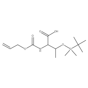 (2S,3R)-3-[(tert-butyldimethylsilyl)oxy]-2-{[(prop-2-en-1-yloxy)carbonyl]amino}butanoic acid结构式
