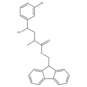 (9H-fluoren-9-yl)methyl N-[2-(3-bromophenyl)-2-hydroxyethyl]-N-methylcarbamate结构式