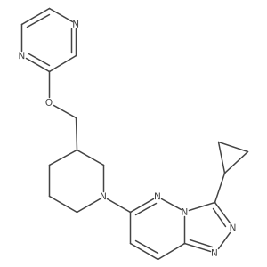 2-[(1-{3-Cyclopropyl-[1,2,4]triazolo[4,3-b]pyridazin-6-yl}piperidin-3-yl)methoxy]pyrazine结构式