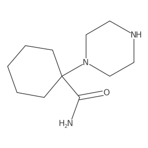 1-(Piperazin-1-YL)cyclohexane-1-carboxamide结构式