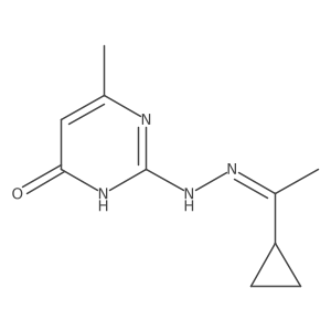 2-[2-(1-Cyclopropylethylidene)hydrazinyl]-6-methyl-4(3H)-pyrimidinone Structure