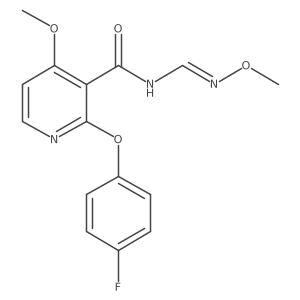 2-(4-fluorophenoxy)-4-methoxy-N-[(methoxyimino)methyl]nicotinamide结构式