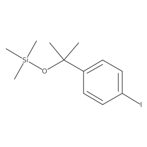 1-Iodo-4-[1-methyl-1-[(trimethylsilyl)oxy]ethyl]benzene结构式
