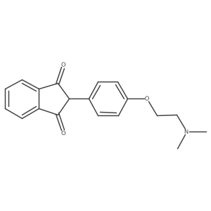 2-[4-[2-(Dimethylamino)ethoxy]phenyl]-1H-indene-1,3(2H)-dione结构式