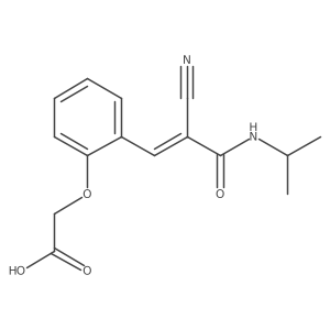 2-(2-{2-Cyano-2-[(propan-2-yl)carbamoyl]eth-1-en-1-yl}phenoxy)acetic acid Structure