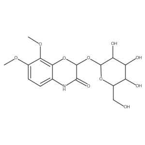 2-(I(2)-D-Glucopyranosyloxy)-7,8-dimethoxy-2H-1,4-benzoxazin-3(4H)-one结构式