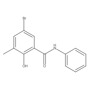 5-Bromo-2-hydroxy-3-methyl-benzoic acid anilide Structure