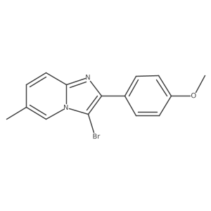 3-Bromo-2-(4-methoxyphenyl)-6-methylimidazo[1,2-a]pyridine Structure