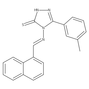 5-(3-Methylphenyl)-4-((1-naphthylmethylene)amino)-4H-1,2,4-triazole-3-thiol结构式