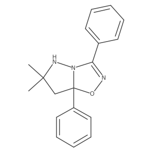 5,6,7,7a-Tetrahydro-6,6-dimethyl-3,7a-diphenylpyrazolo[1,5-d]-1,2,4-oxadiazole Structure