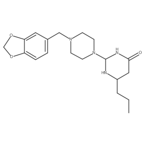 2-[4-(1,3-Benzodioxol-5-ylmethyl)piperazin-1-yl]-6-propyl-1,3-diazinan-4-one Structure