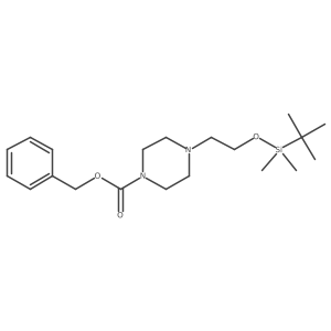 Benzyl 4-(2-(tert-butyldimethylsilyloxy)ethyl)piperazine-1-carboxylate结构式
